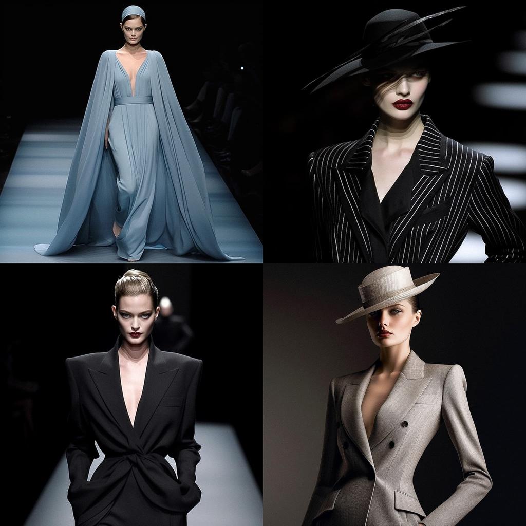 Giorgio Armani style, Midjourney V5.1, render 1 of 4