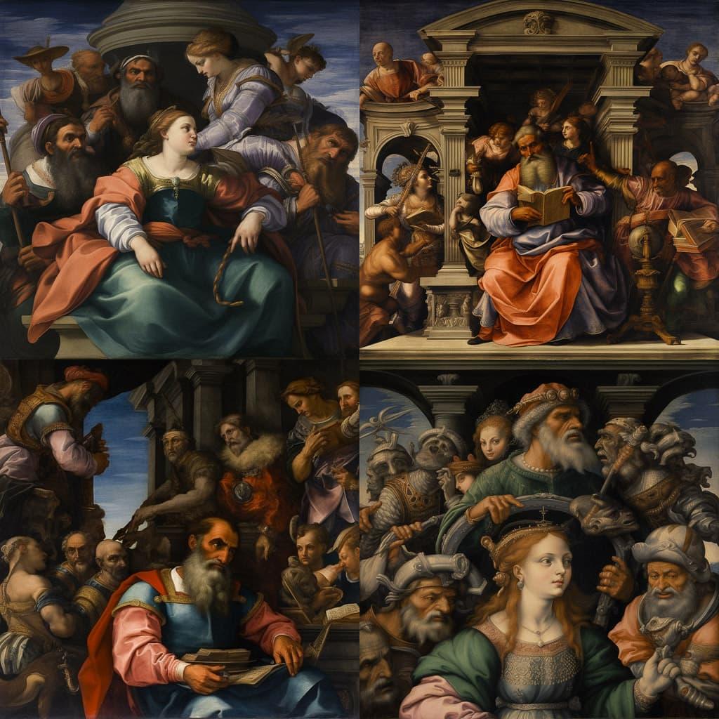 Giorgio Vasari style, Midjourney V5.1, render 1 of 4