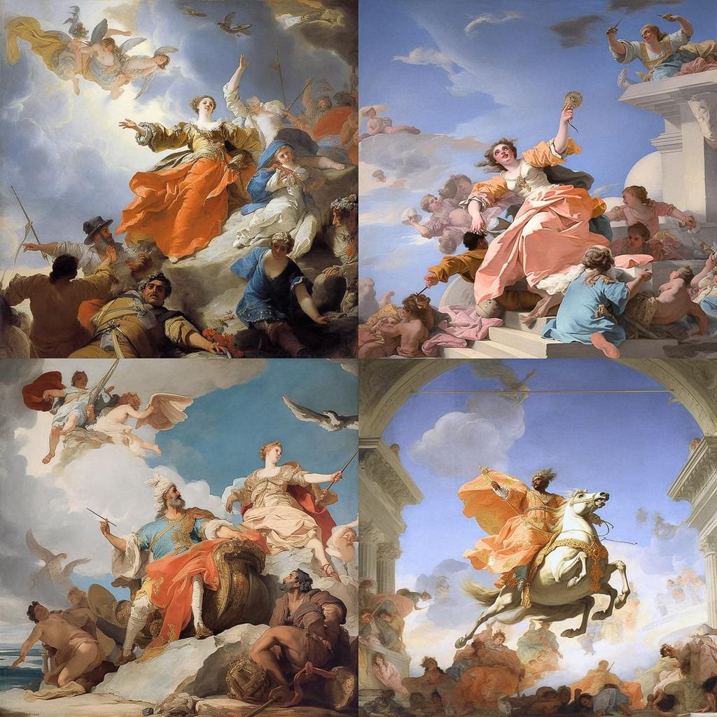 Giovanni Battista Tiepolo style, Midjourney V5.1, render 1 of 4