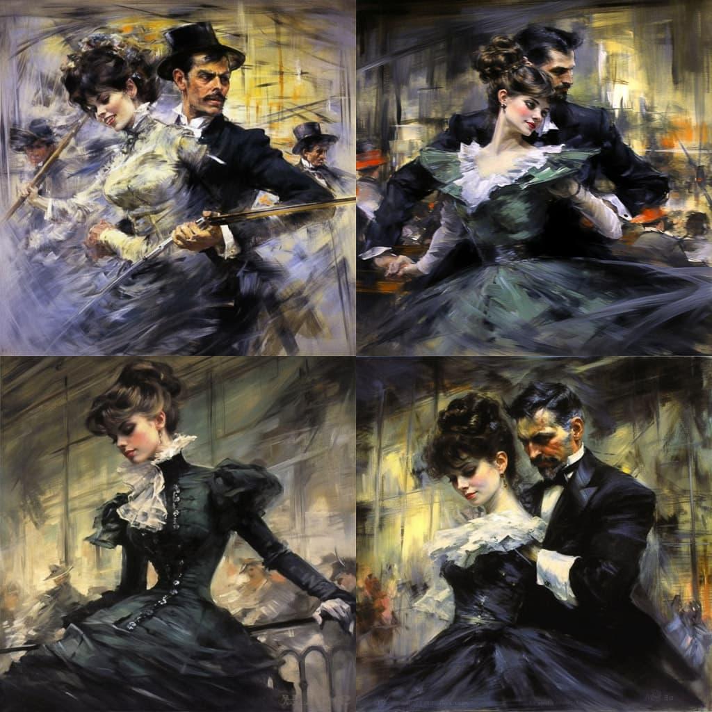 Giovanni Boldini style, Midjourney V5.1, render 1 of 4