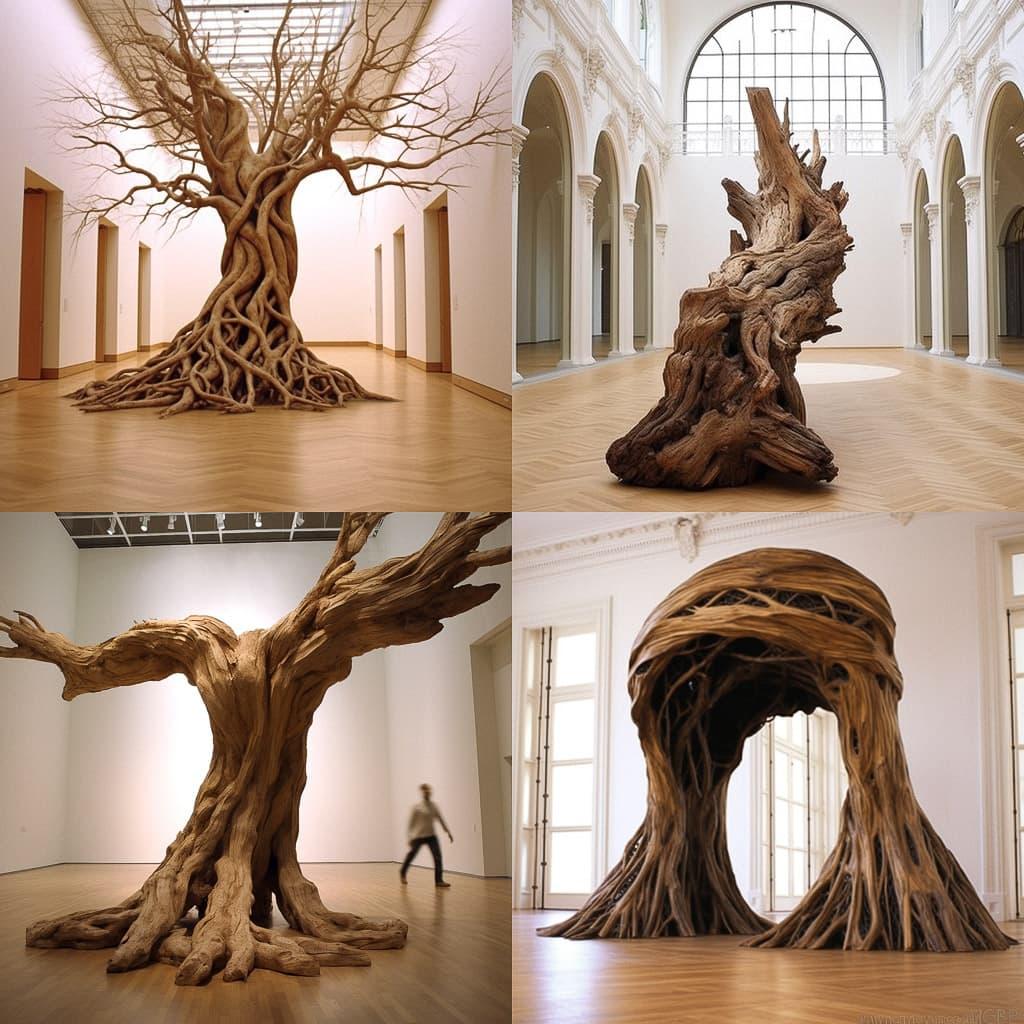 Giuseppe Penone style, Midjourney V5.1, render 1 of 4
