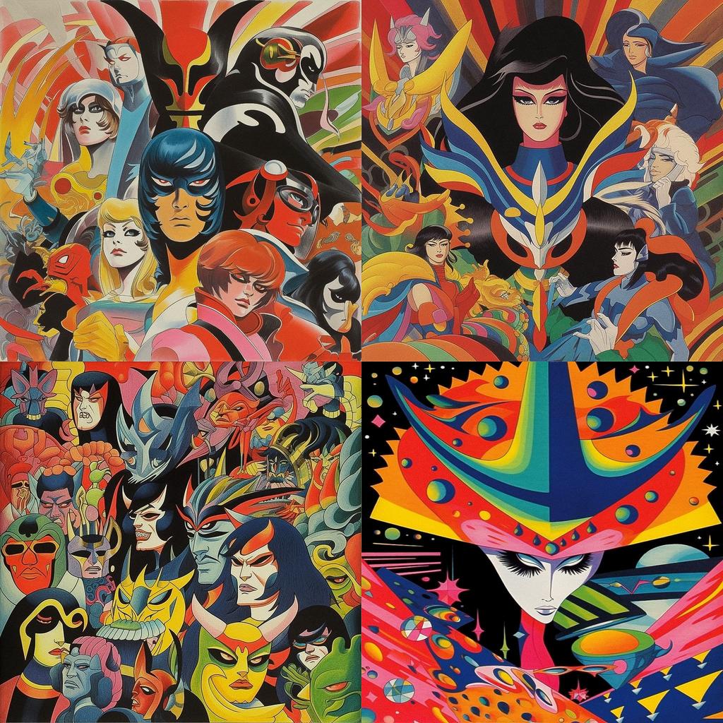 Go Nagai style, Midjourney V5.1, render 1 of 4