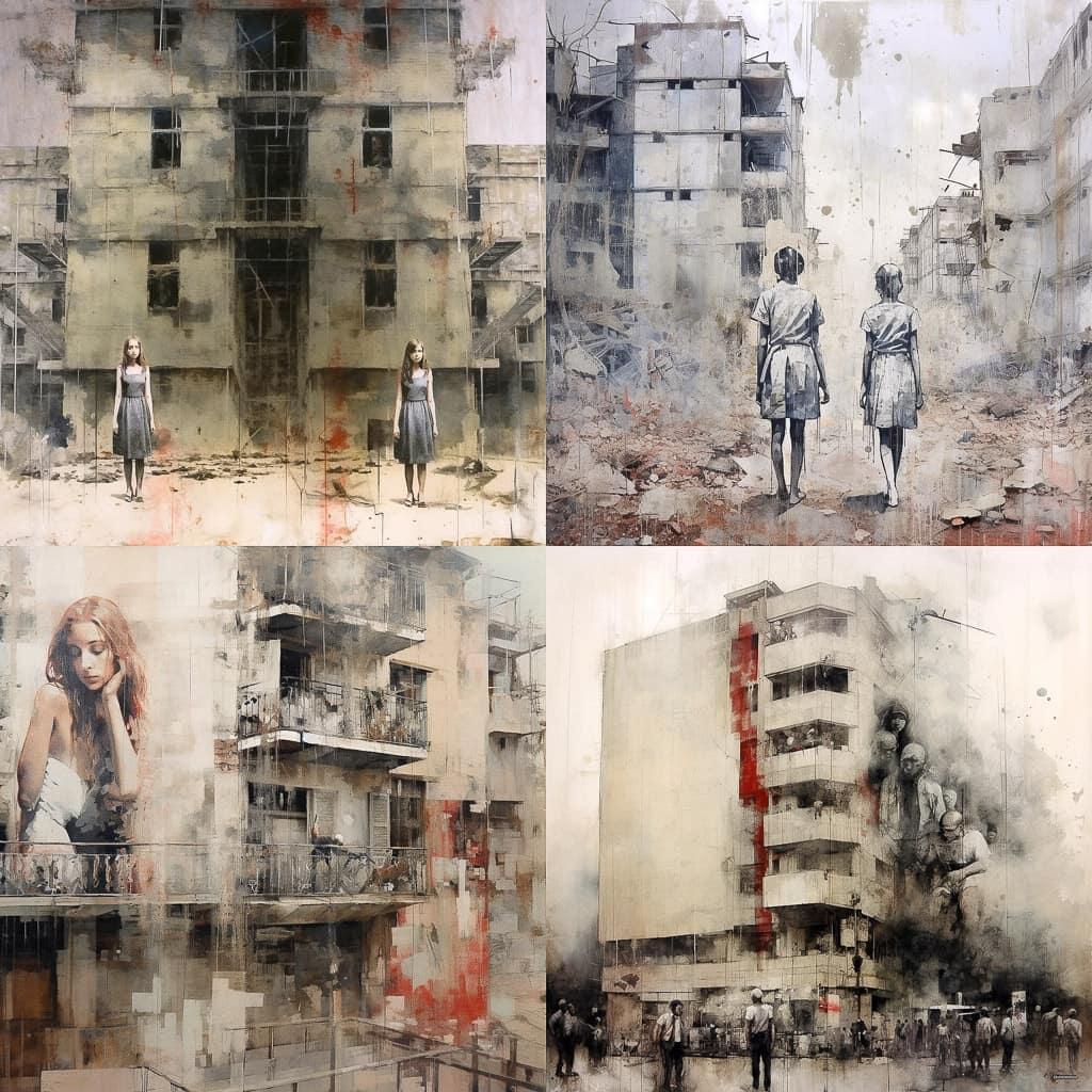 Gonzalo Borondo style, Midjourney V5.1, render 1 of 4