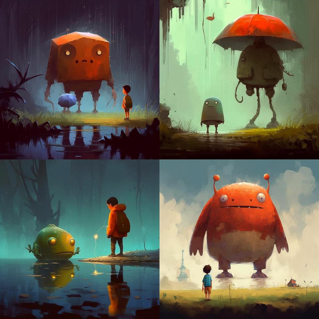 Goro Fujita style, Midjourney V5.1, render 1 of 4