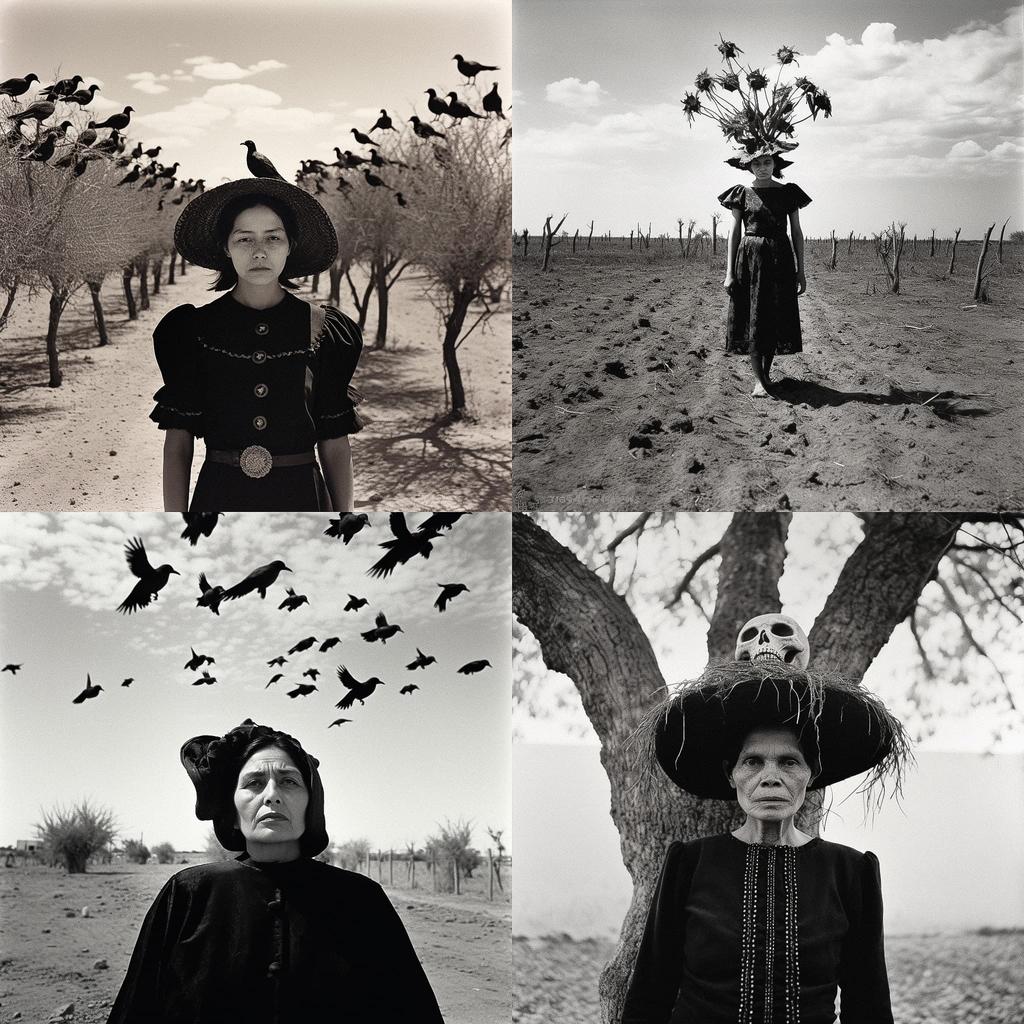Graciela Iturbide style, Midjourney V5.1, render 1 of 4
