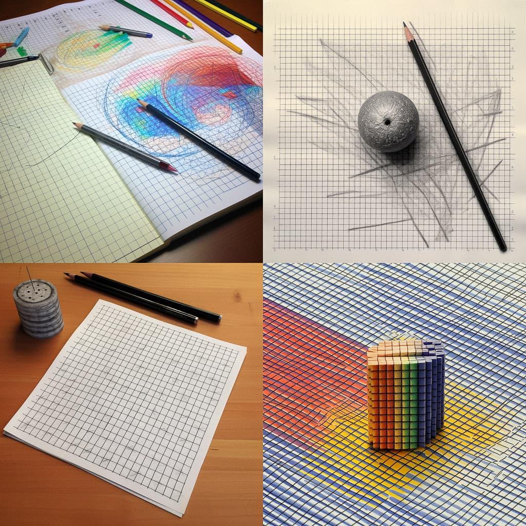 Graph paper style, Midjourney V5.1, render 1 of 4