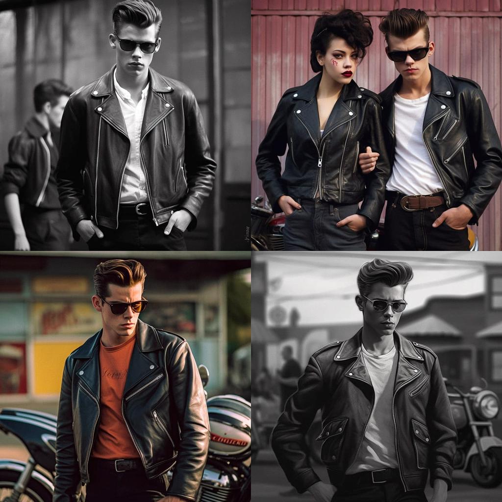 Greaser fashion style, Midjourney V5.1, render 1 of 4
