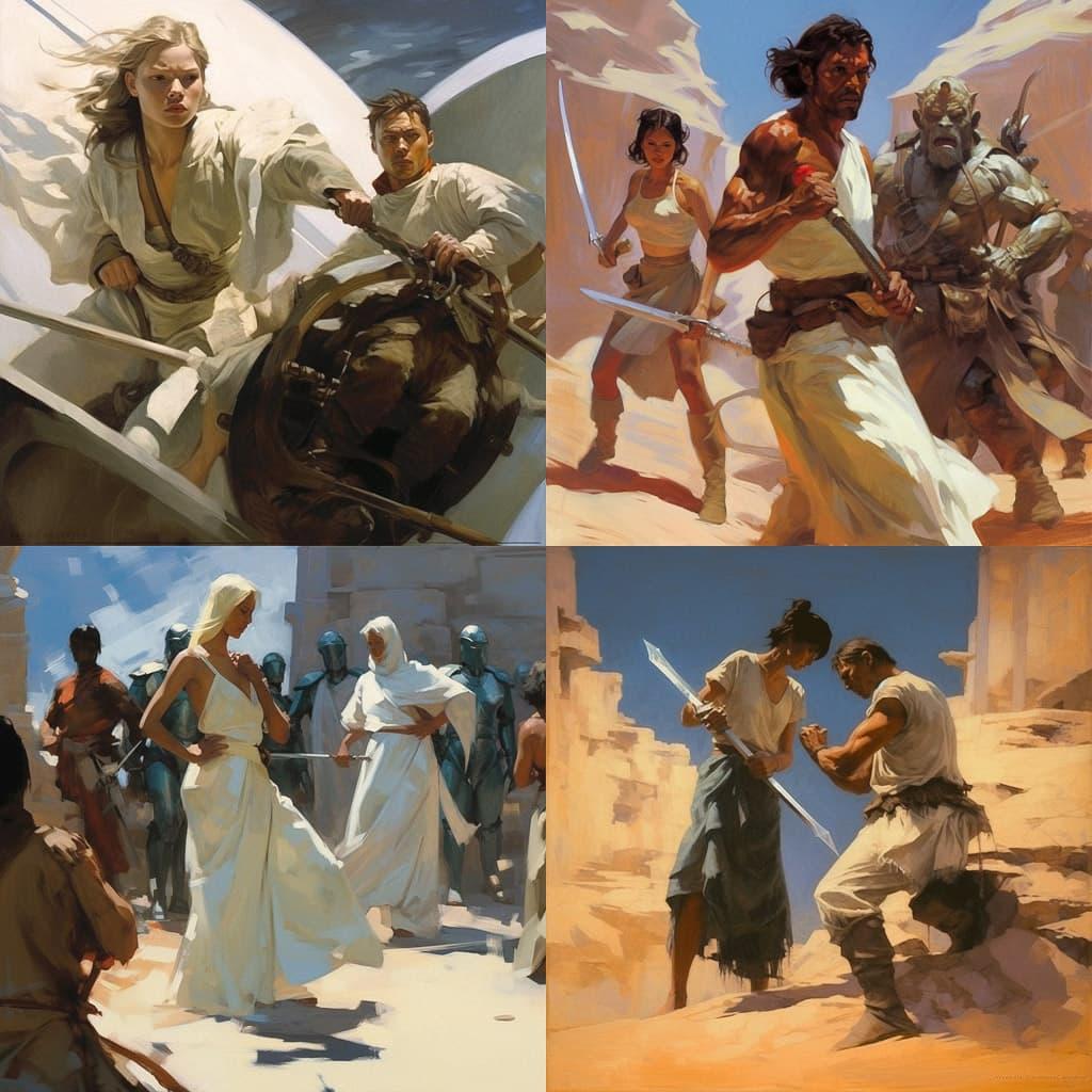Greg Manchess style, Midjourney V5.1, render 1 of 4