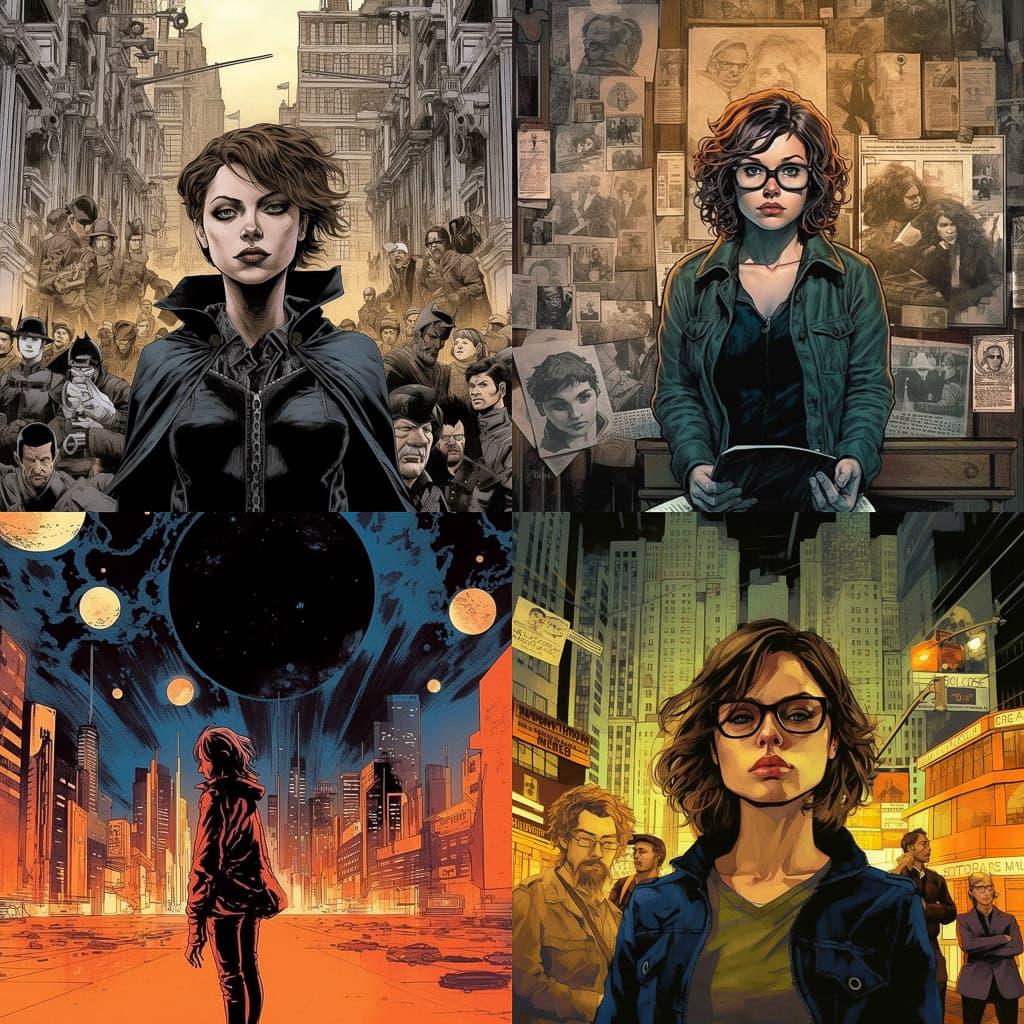 Greg Rucka style, Midjourney V5.1, render 1 of 4