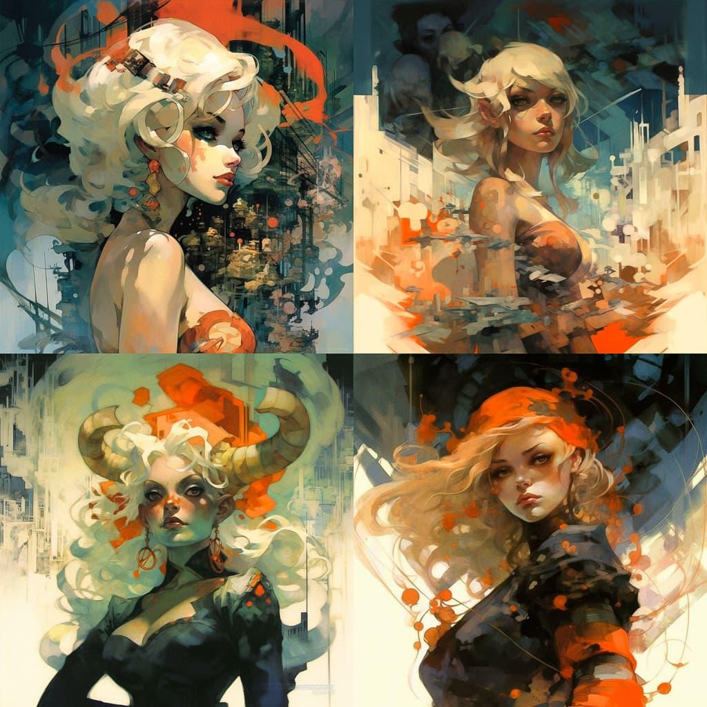 Greg Tocchini style, Midjourney V5.1, render 1 of 4