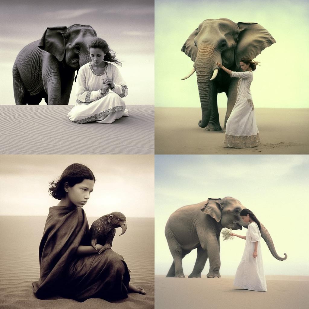 Gregory Colbert style, Midjourney V5.1, render 1 of 4