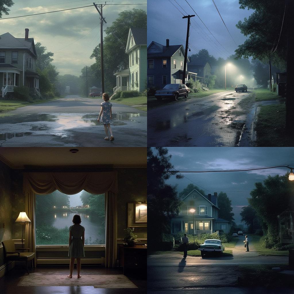 Gregory Crewdson style, Midjourney V5.1, render 1 of 4