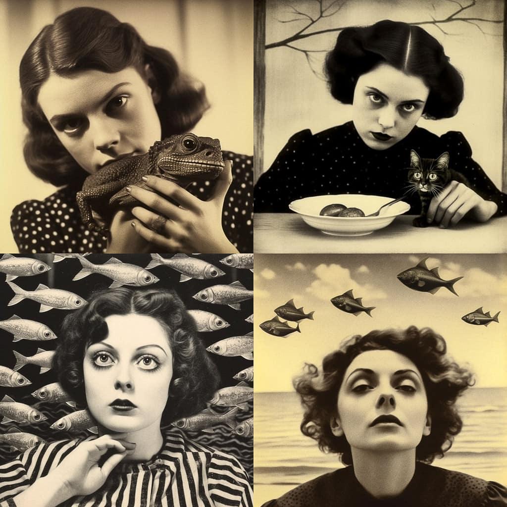 Grete Stern style, Midjourney V5.1, render 1 of 4