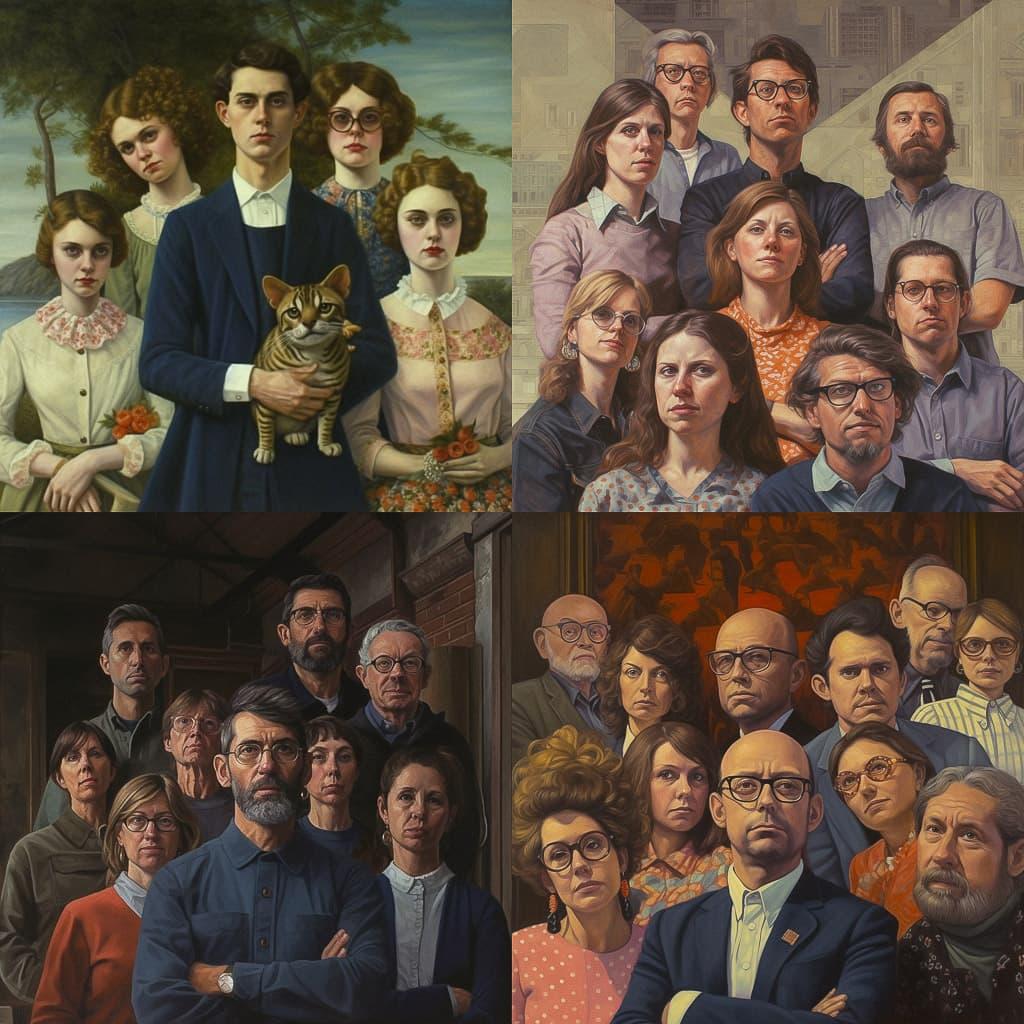 Group portrait style, Midjourney V5.1, render 1 of 4