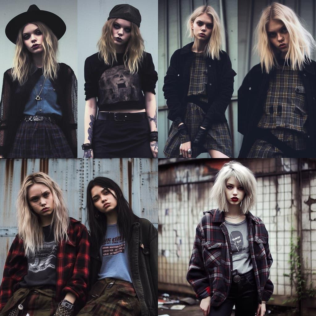 Grunge fashion style, Midjourney V5.1, render 1 of 4