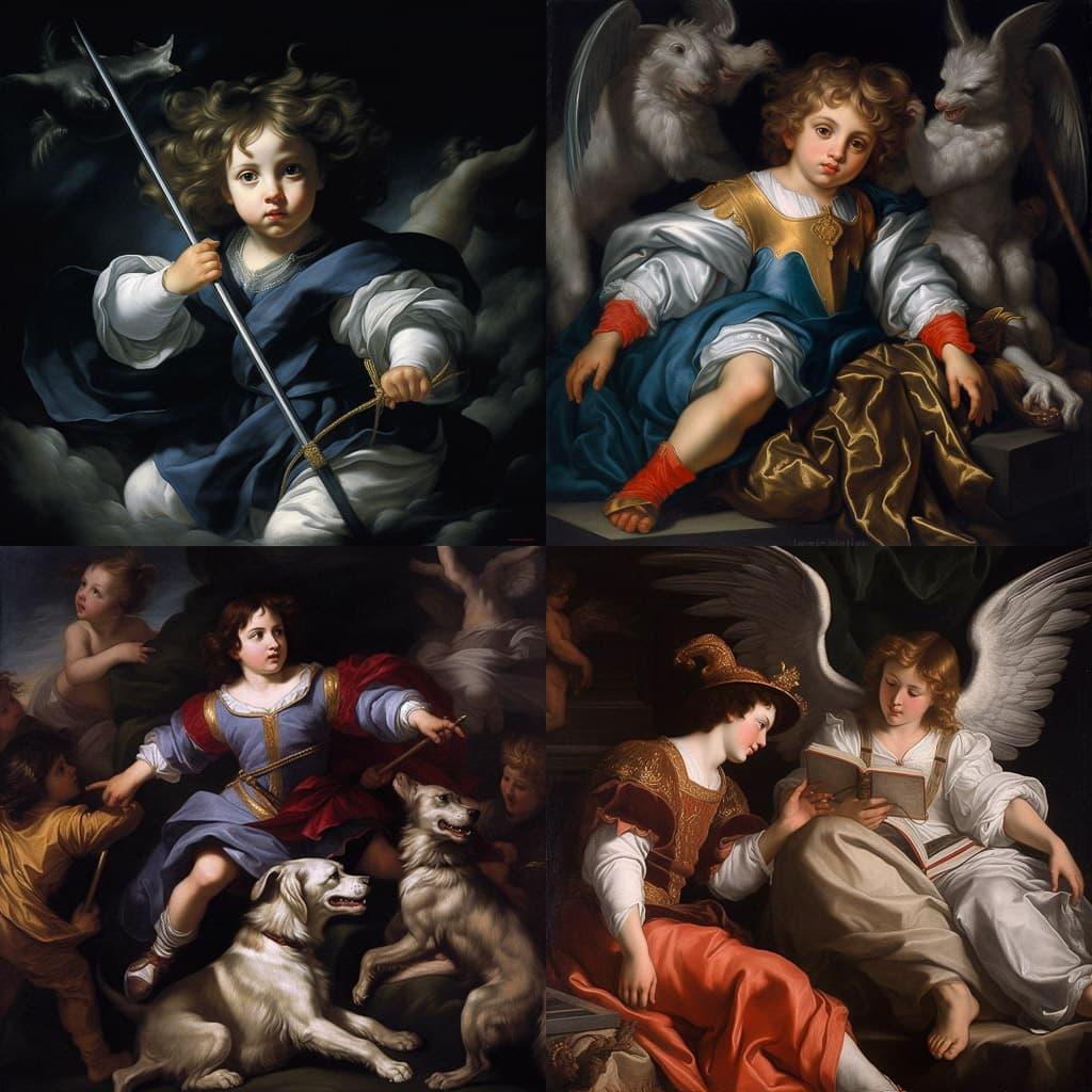 Guido Reni style, Midjourney V5.1, render 1 of 4