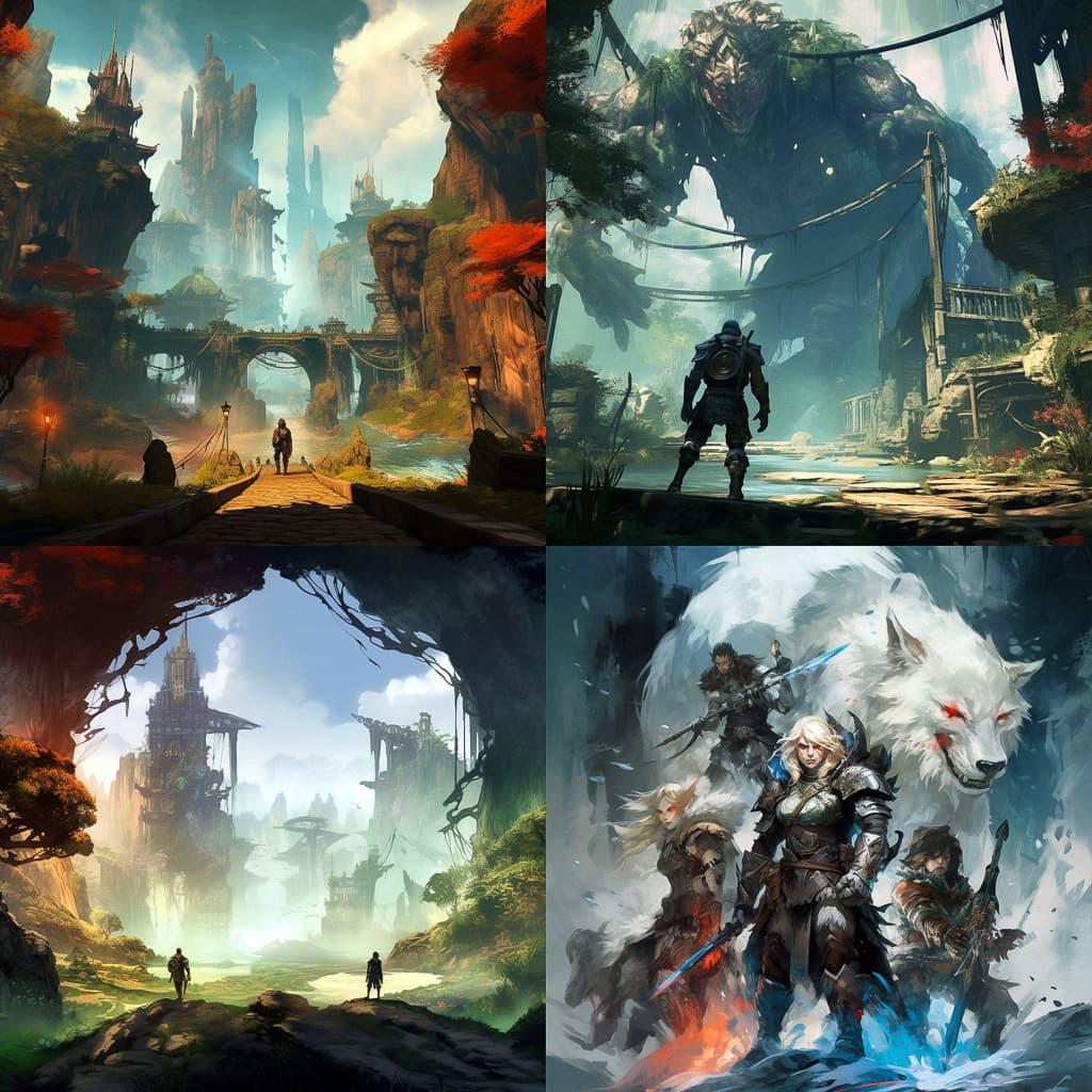 Guild Wars 2 style, Midjourney V5.1, render 1 of 4