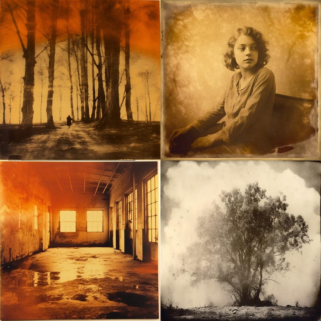 Gum Bichromate style, Midjourney V5.1, render 1 of 4