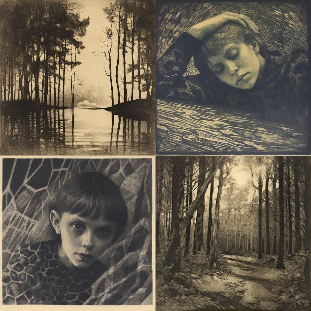 Gumoil print style, Midjourney V5.1, render 1 of 4