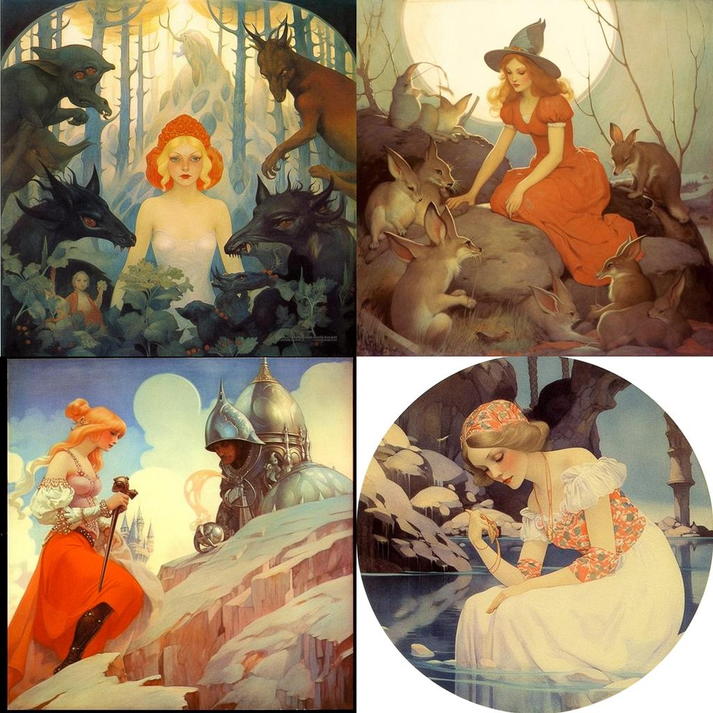 Gustaf Tenggren style, Midjourney V5.1, render 1 of 4