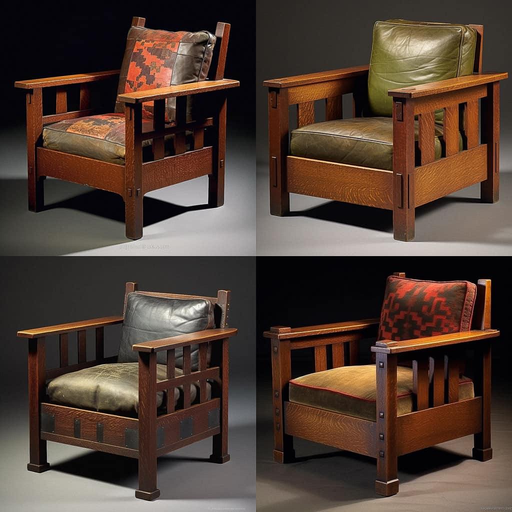 Gustav Stickley style, Midjourney V5.1, render 1 of 4