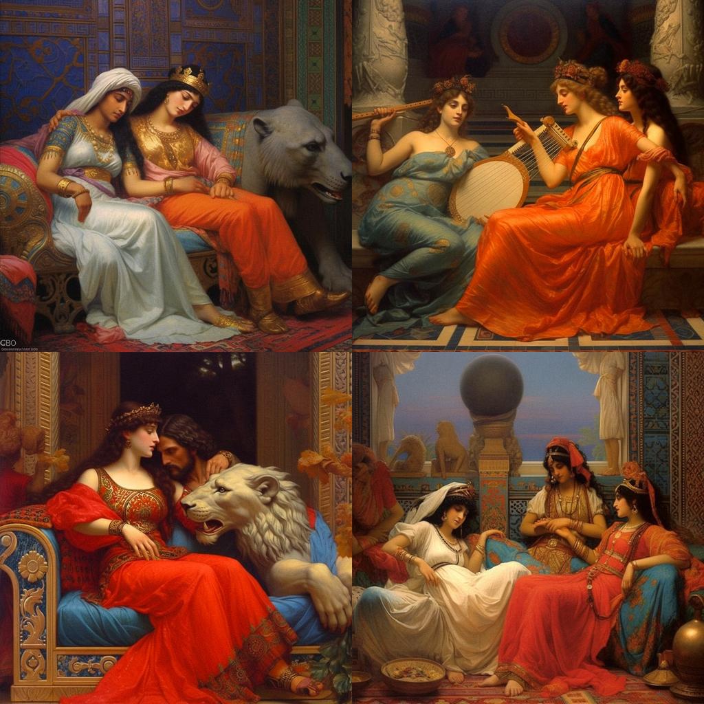 Gustave Boulanger style, Midjourney V5.1, render 1 of 4