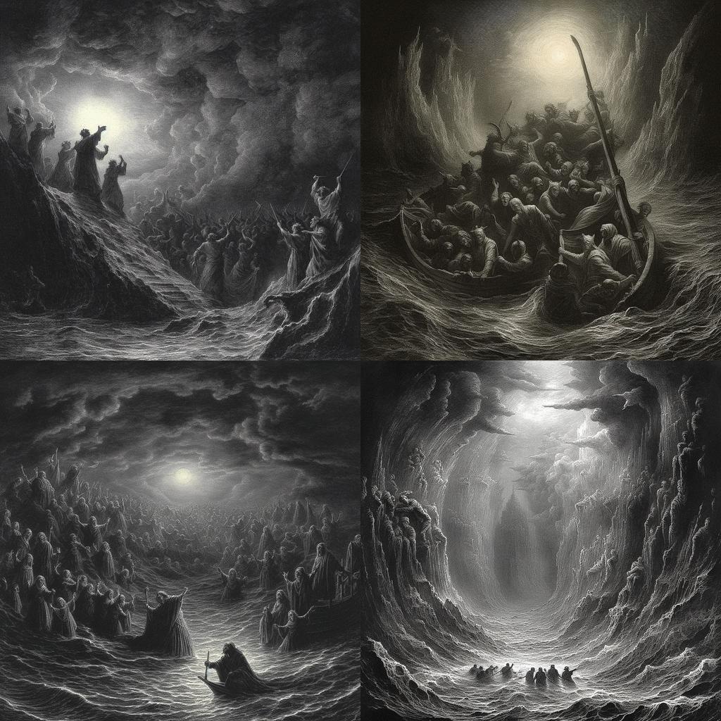 Gustave Dore style, Midjourney V5.1, render 1 of 4