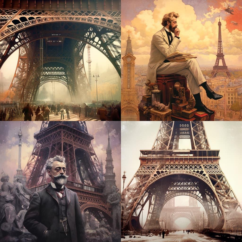 Gustave Eiffel style, Midjourney V5.1, render 1 of 4