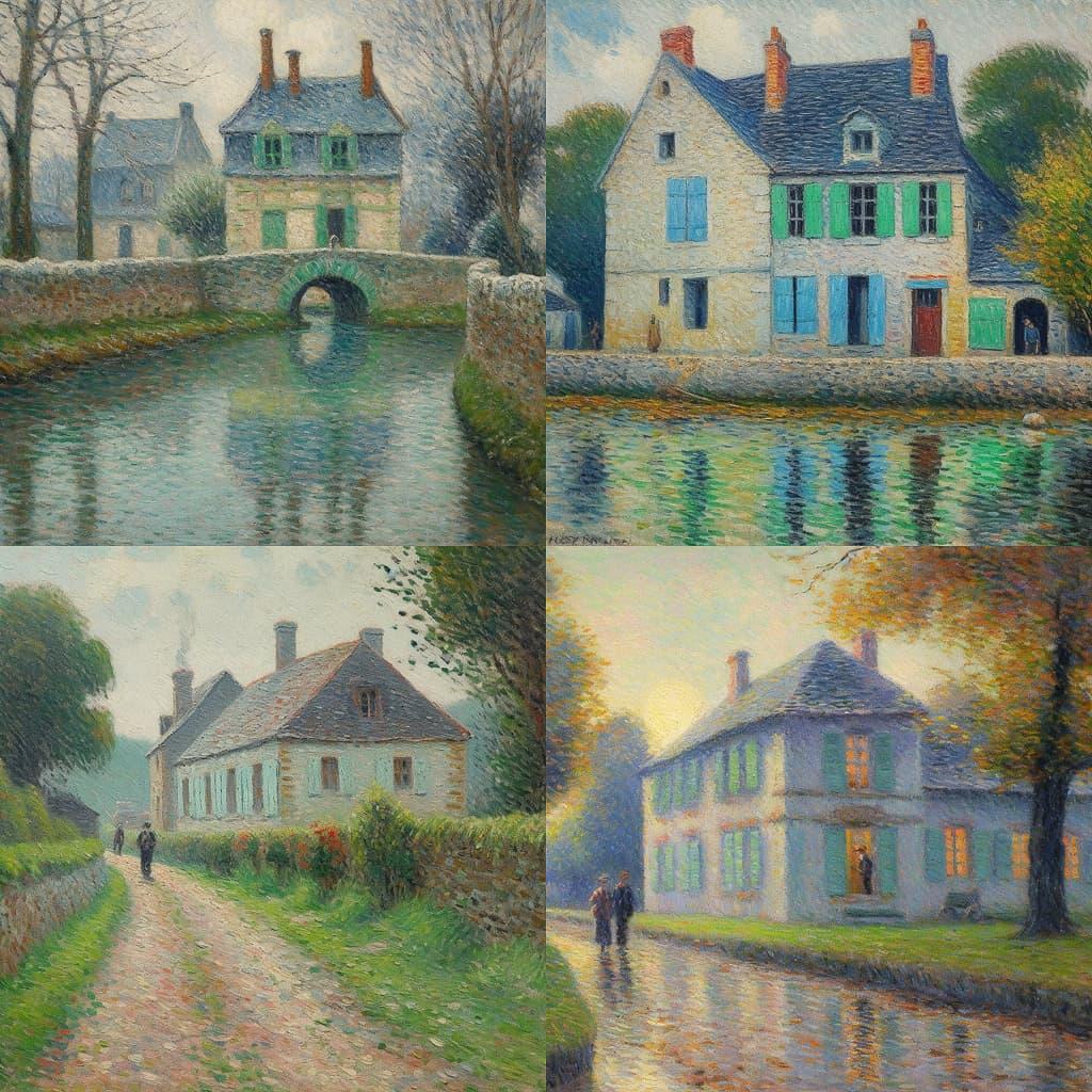 Gustave Loiseau style, Midjourney V5.1, render 1 of 4