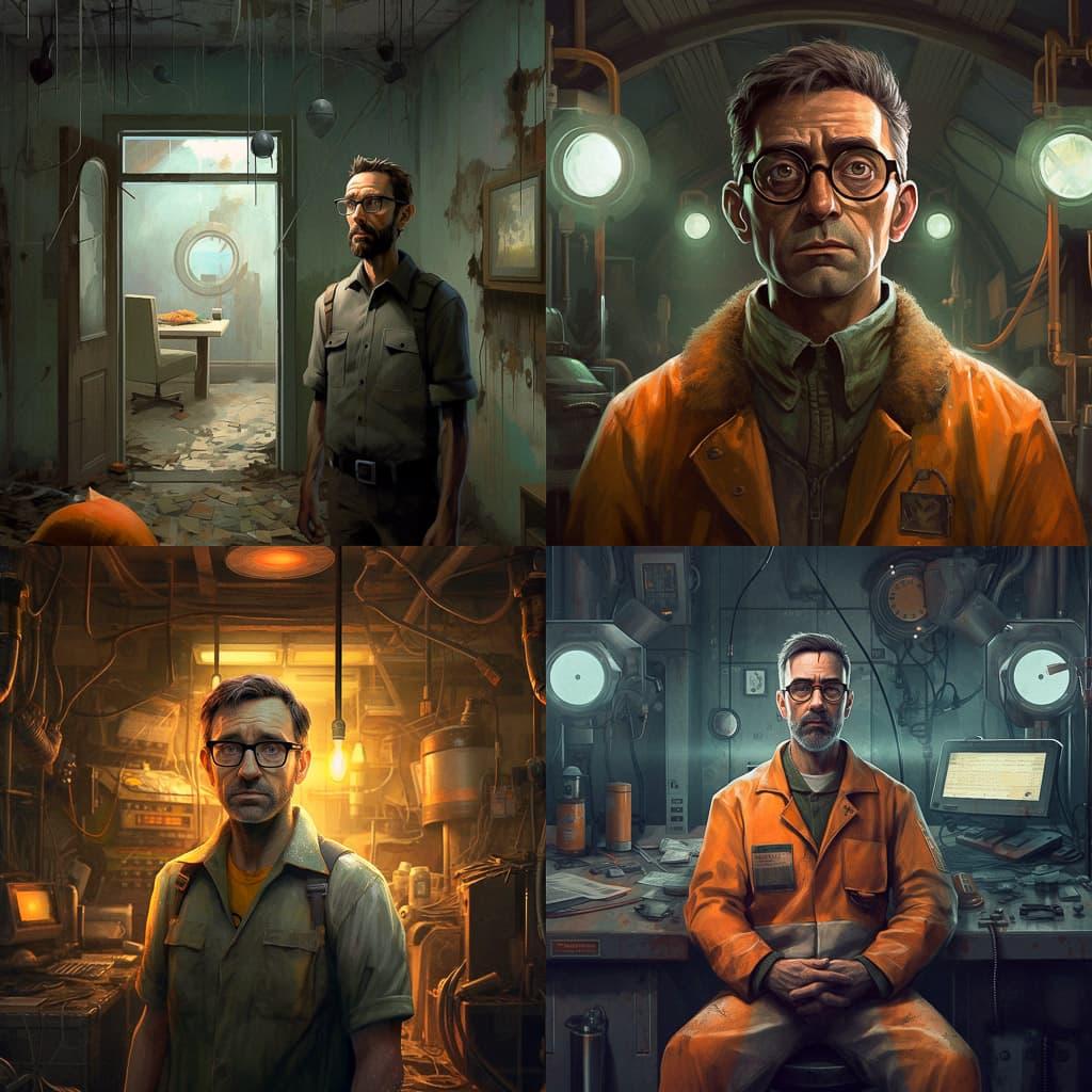 Half-Life style, Midjourney V5.1, render 1 of 4