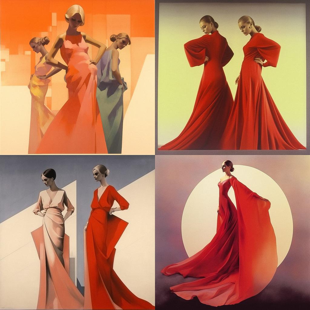 Halston style, Midjourney V5.1, render 1 of 4