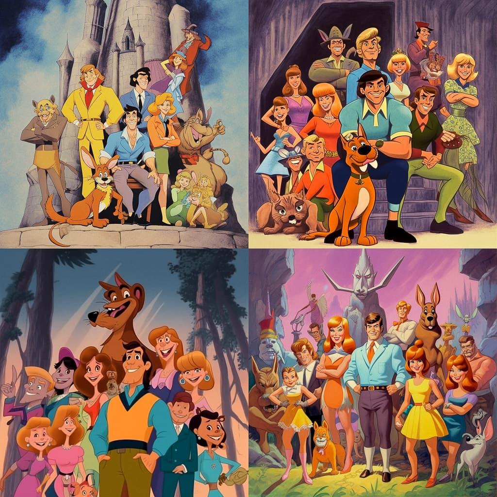 Hanna-Barbera style, Midjourney V5.1, render 1 of 4