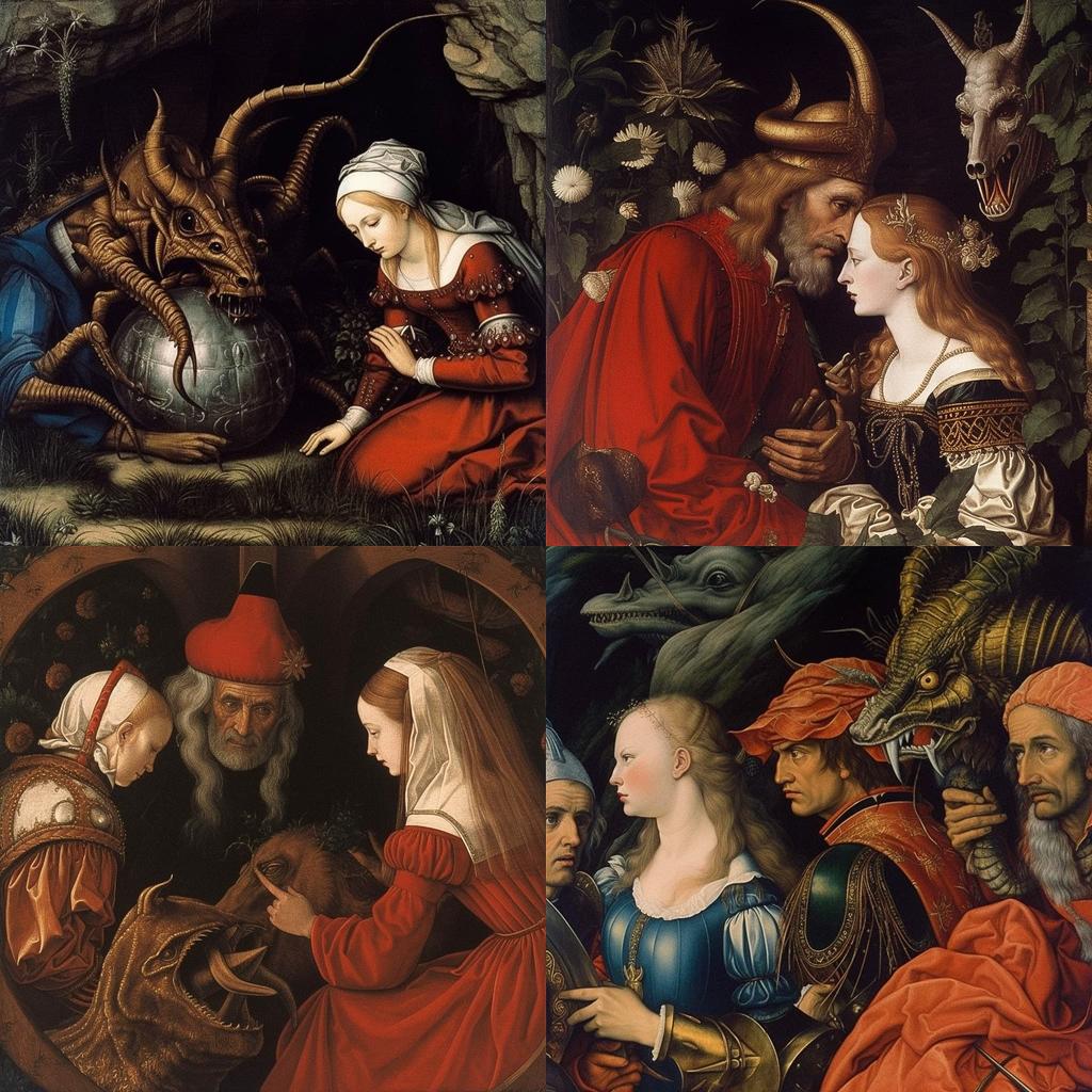 Hans Baldung style, Midjourney V5.1, render 1 of 4