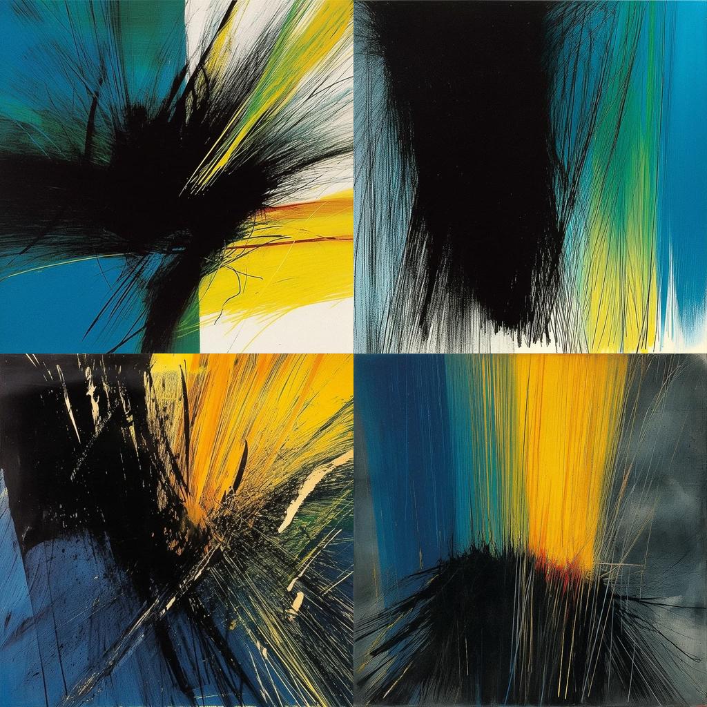 Hans Hartung style, Midjourney V5.1, render 1 of 4