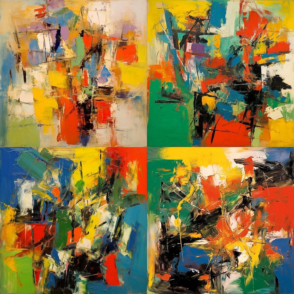 Hans Hofmann style, Midjourney V5.1, render 1 of 4