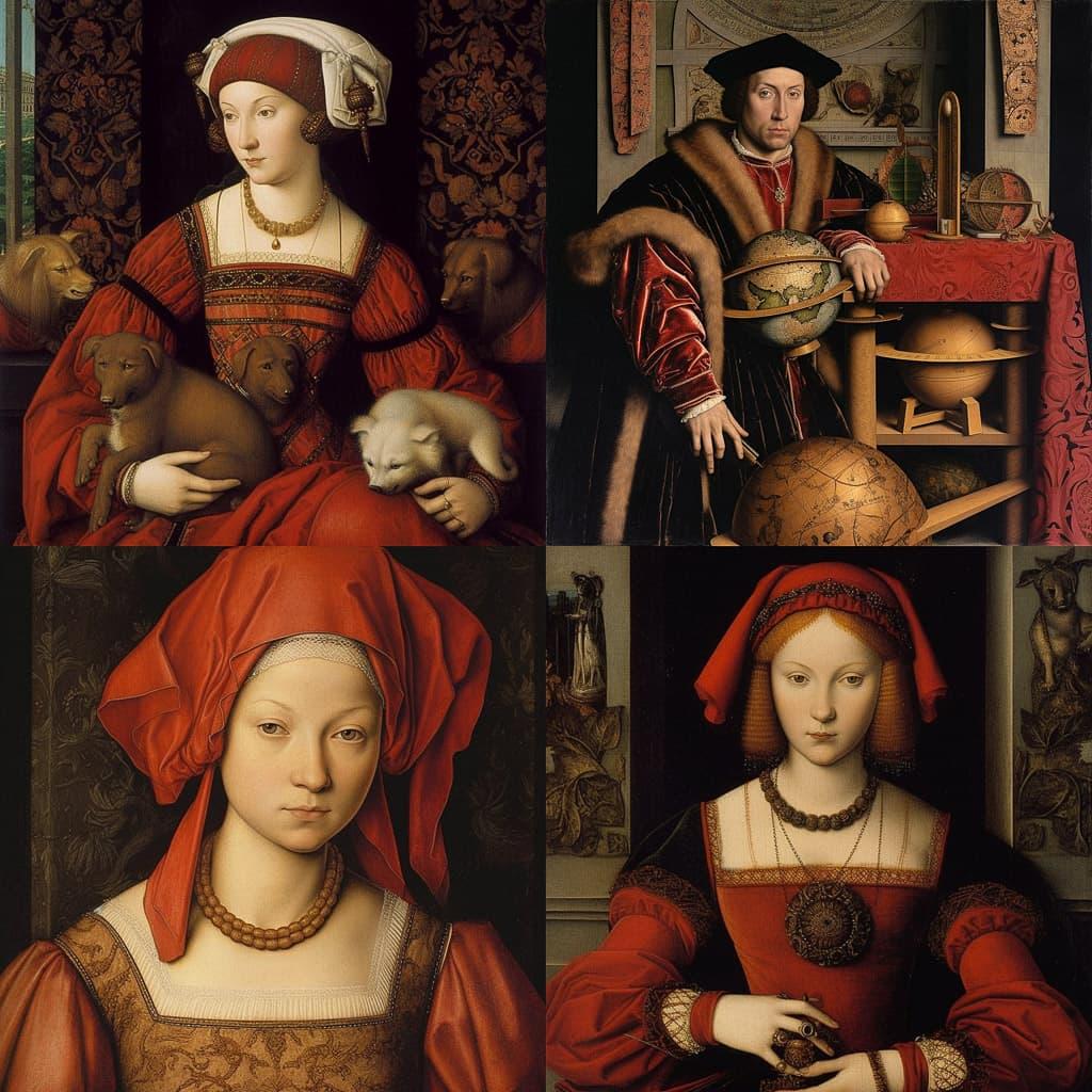Hans Holbein the Elder style, Midjourney V5.1, render 1 of 4