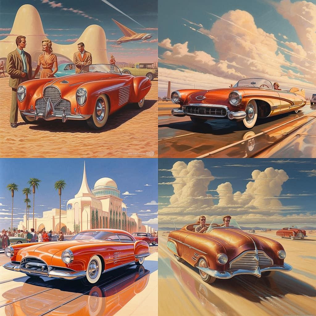 Harley Earl style, Midjourney V5.1, render 1 of 4