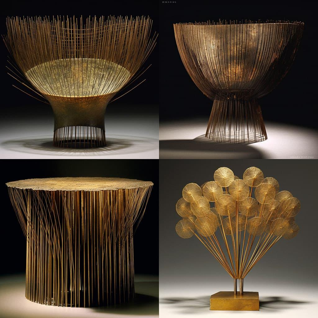 Harry Bertoia style, Midjourney V5.1, render 1 of 4