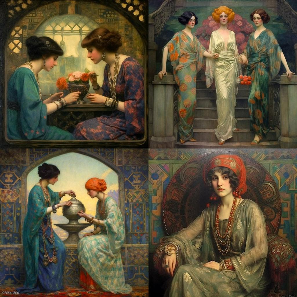 Harry Siddons Mowbray style, Midjourney V5.1, render 1 of 4