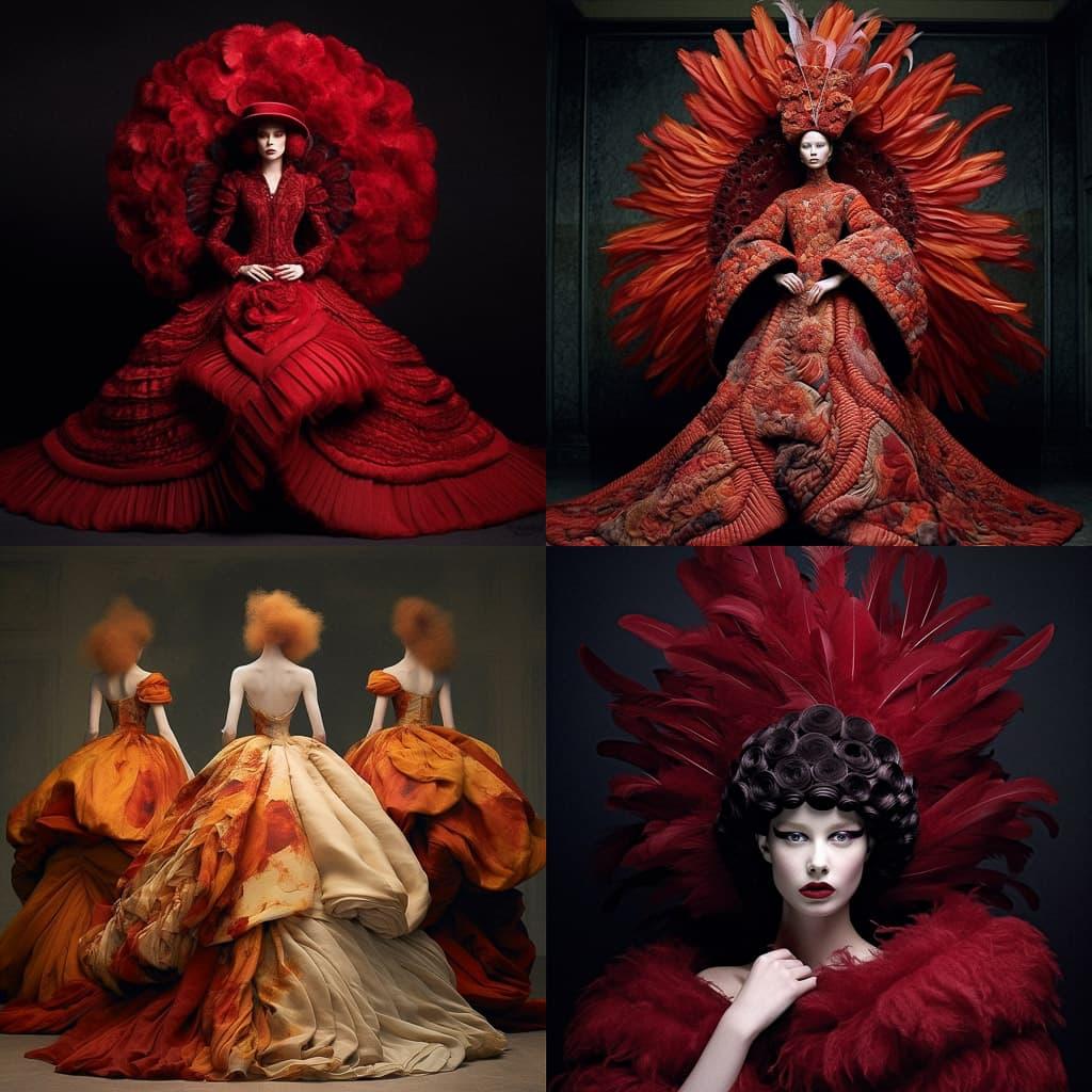 Haute couture fashion style, Midjourney V5.1, render 1 of 4