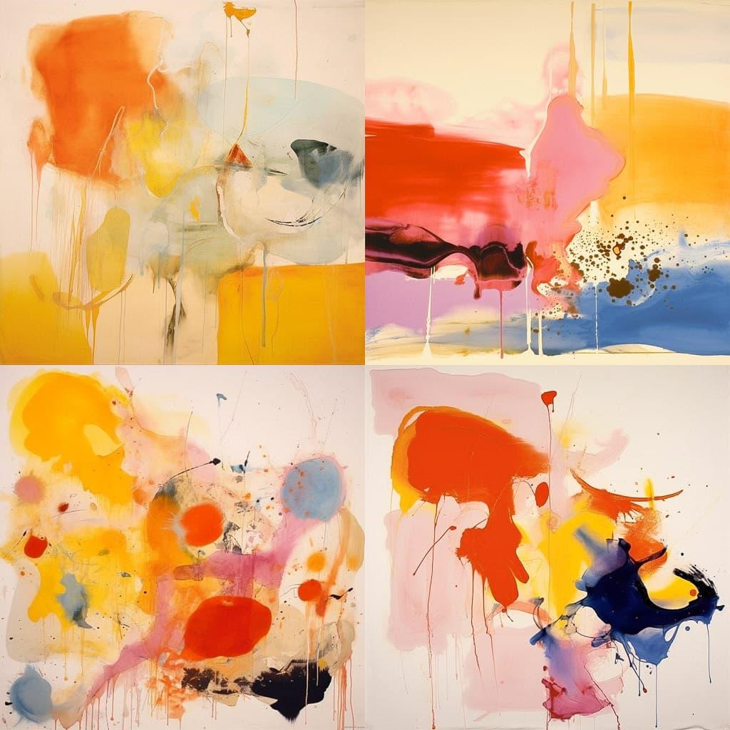 Helen Frankenthaler style, Midjourney V5.1, render 1 of 4