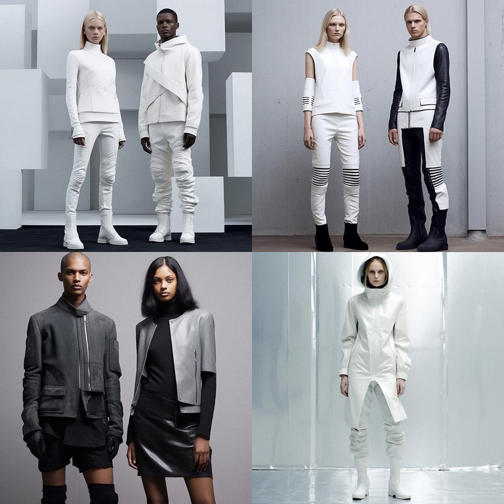 Helmut Lang style, Midjourney V5.1, render 1 of 4