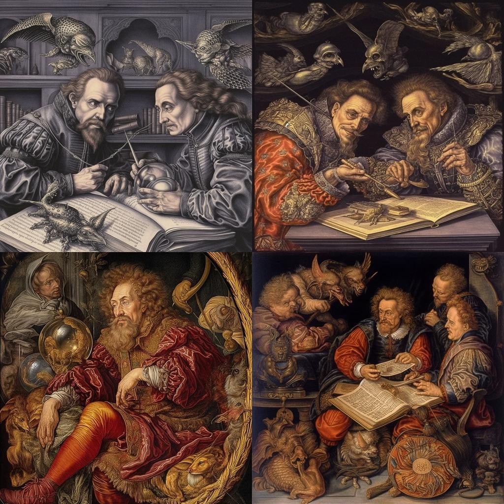Hendrick Goltzius style, Midjourney V5.1, render 1 of 4