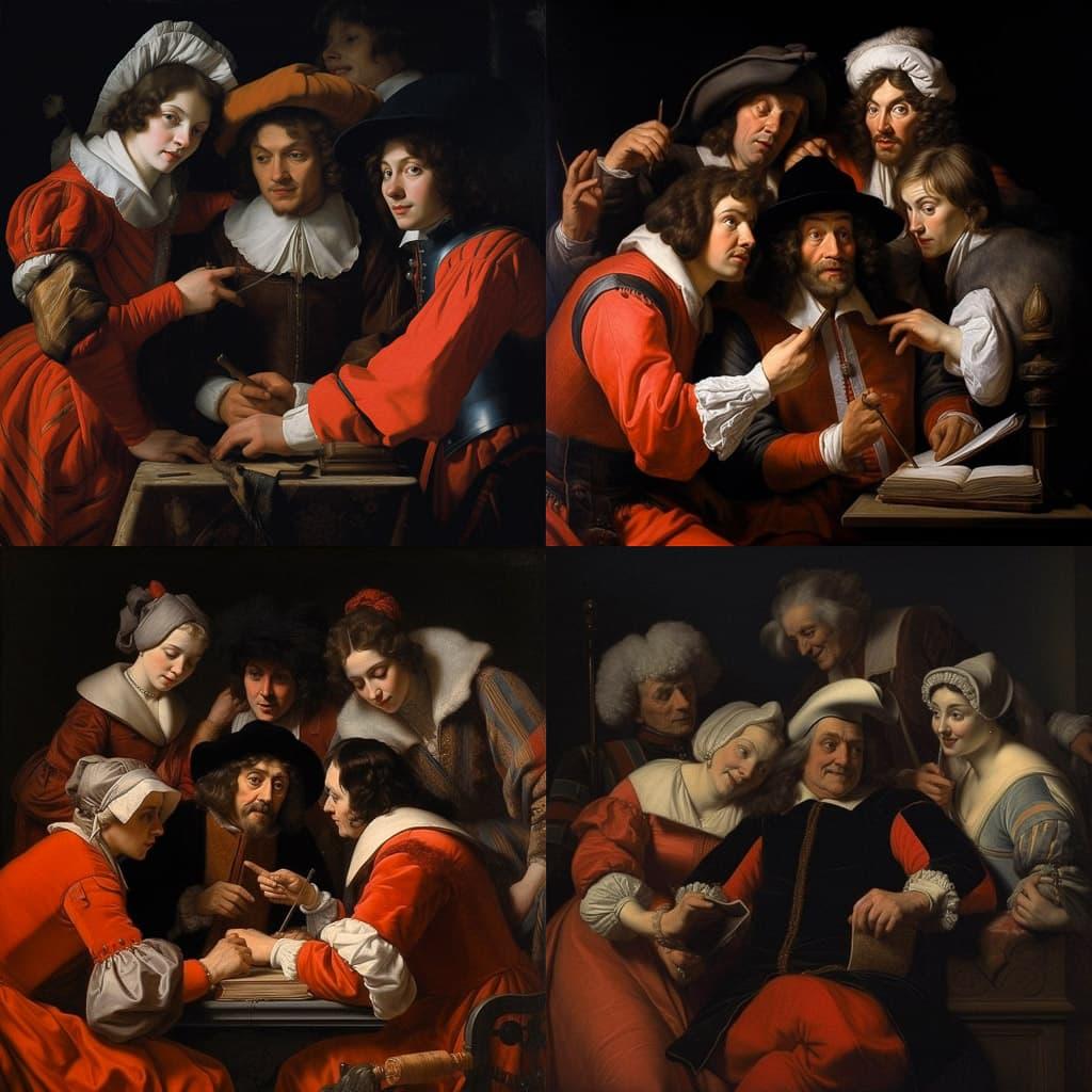 Hendrick ter Brugghen style, Midjourney V5.1, render 1 of 4
