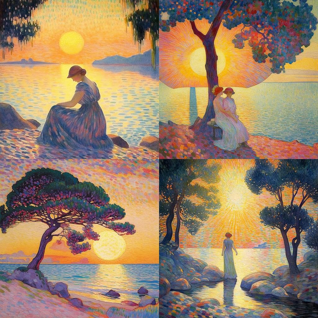 Henri-Edmond Cross style, Midjourney V5.1, render 1 of 4