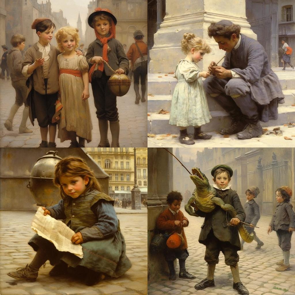 Henri-Jules-Jean Geoffroy style, Midjourney V5.1, render 1 of 4