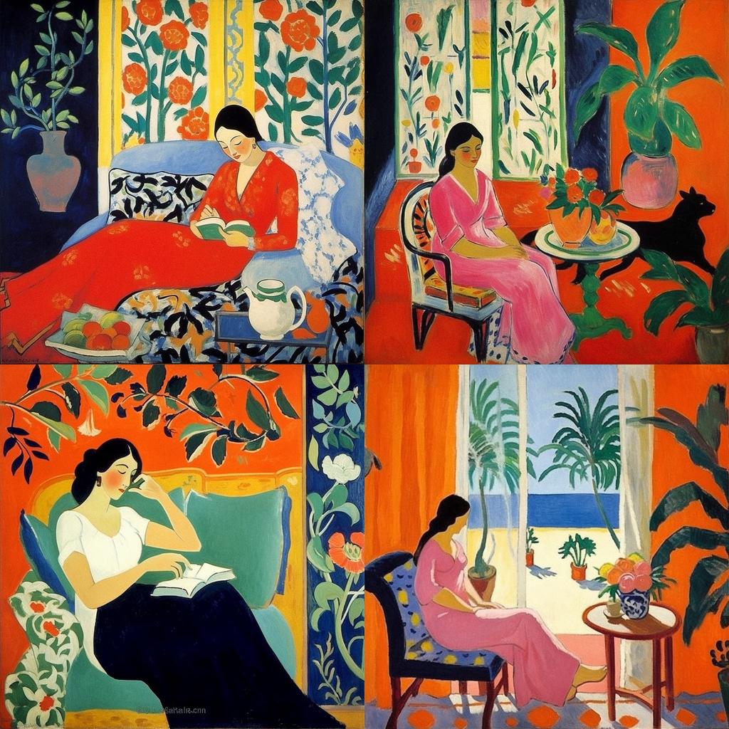 Henri Matisse style, Midjourney V5.1, render 1 of 4