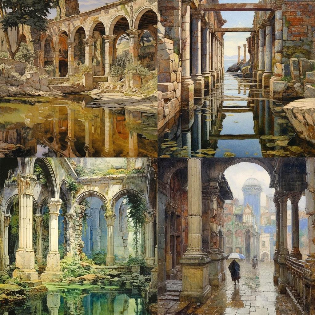Henry Roderick Newman style, Midjourney V5.1, render 1 of 4
