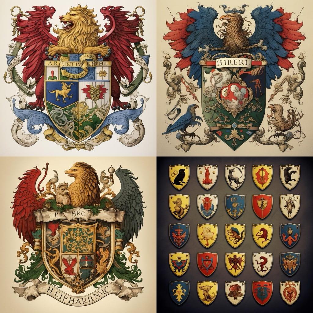 Heraldry style, Midjourney V5.1, render 1 of 4