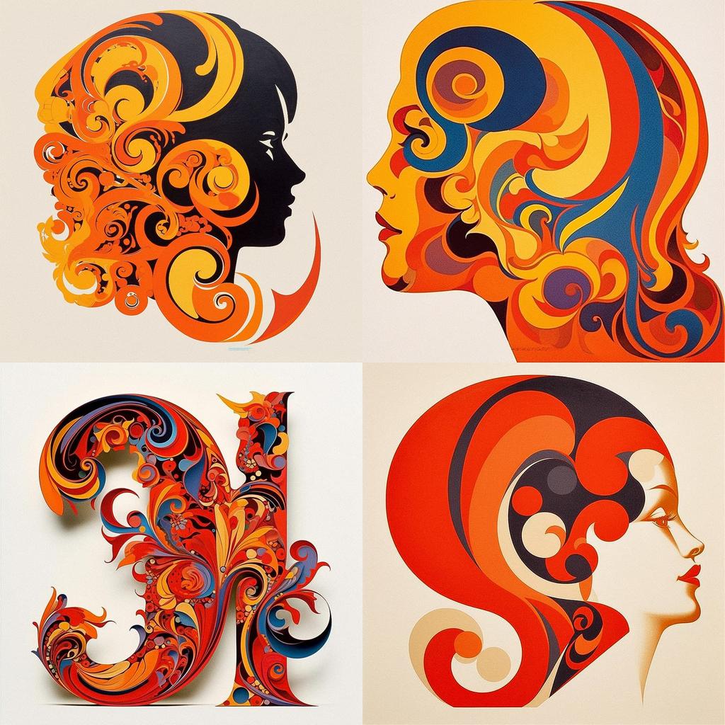 Herb Lubalin style, Midjourney V5.1, render 1 of 4